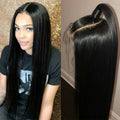 Natural Black 1b# Soft Long Silky Straight Full Lace Wigs with Baby